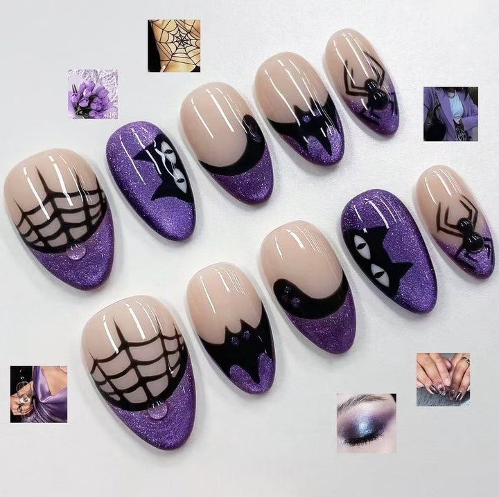 Halloween-Themed Press-On Nail Art Kit