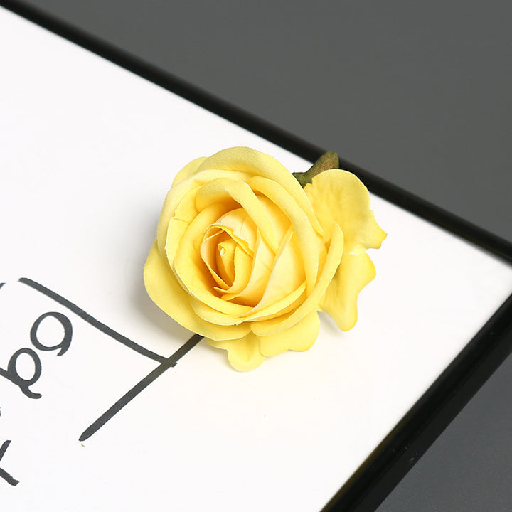 Elegant Silk Rose Pin for Decorative Use