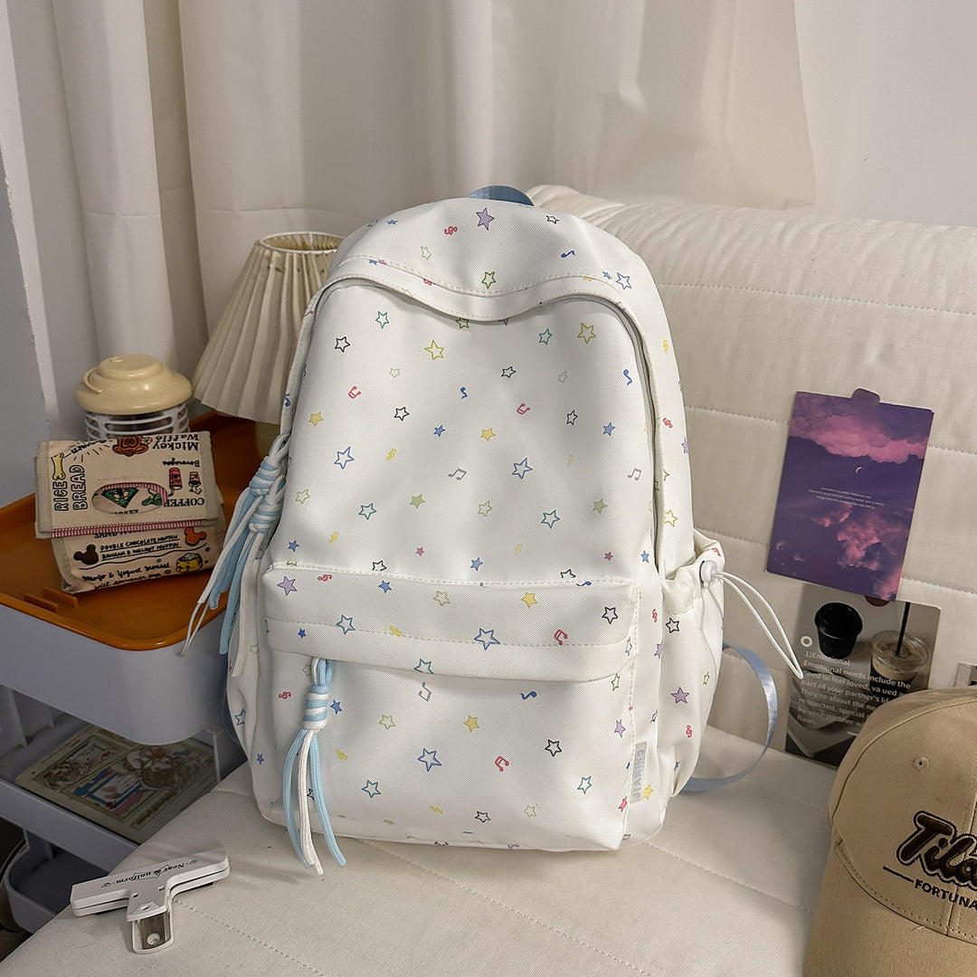 Fashionable backpack with colorful star pattern Stornfield