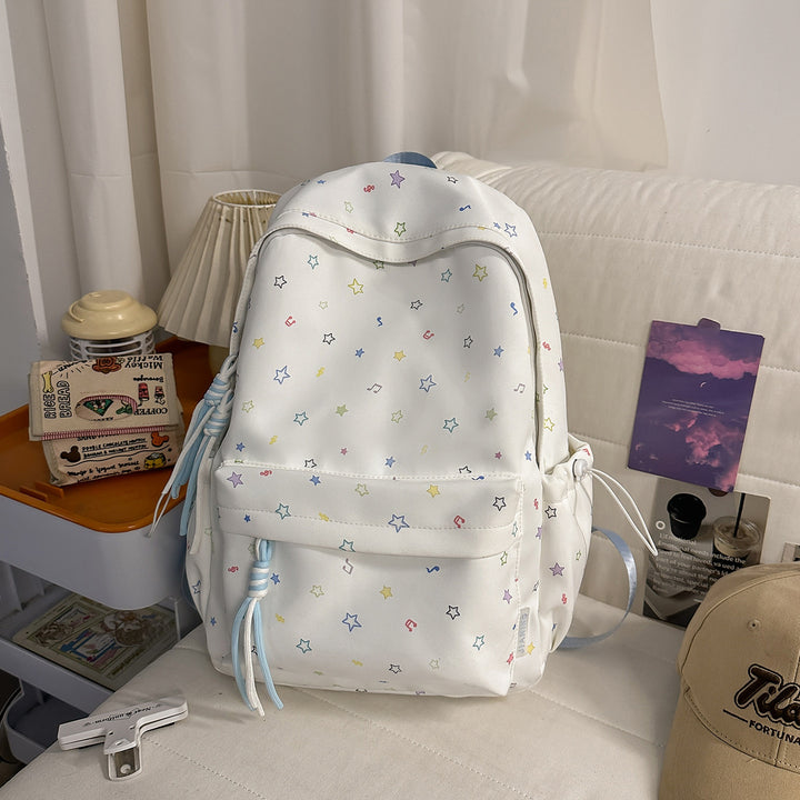 Fashionable backpack with colorful star pattern Stornfield