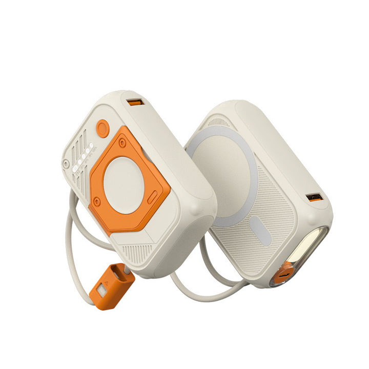 Multifunctional power bank with LED light and integrated charging cable Stornfield