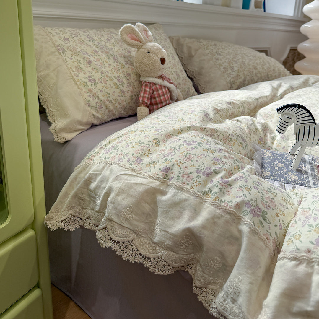 Vintage Floral Pattern Duvet Cover Set