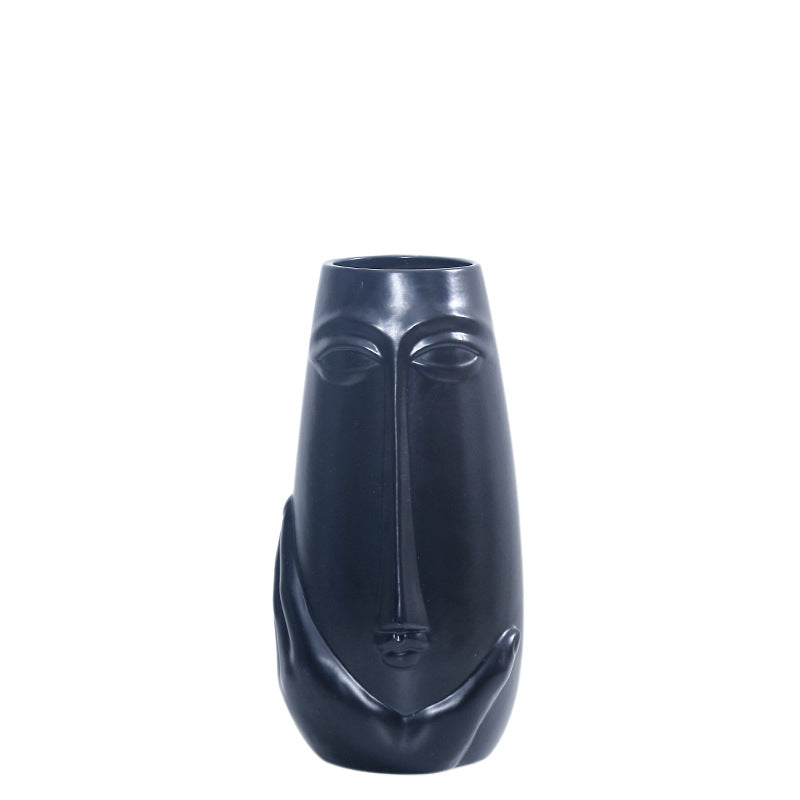 Artistic Face-Shaped Ceramic Vase Stornfeild