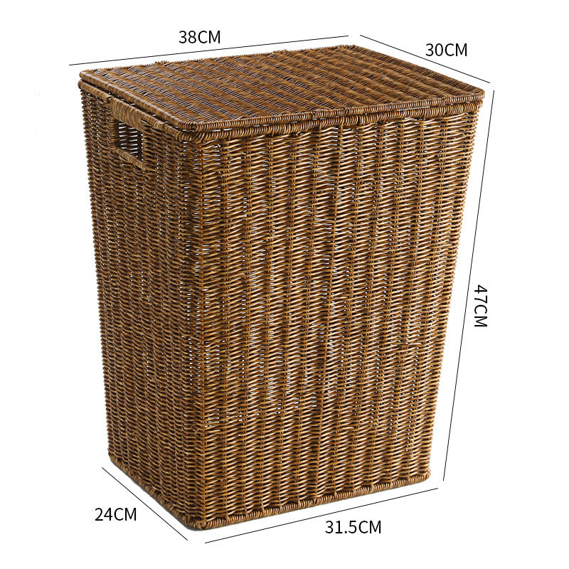 Handcrafted Rectangular Wicker Laundry Hamper Stornfield