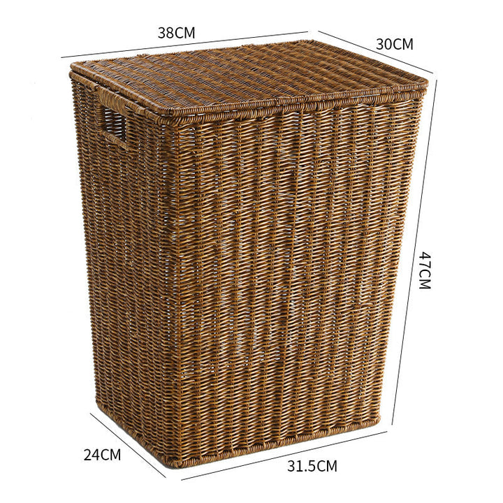 Handcrafted Rectangular Wicker Laundry Hamper Stornfield