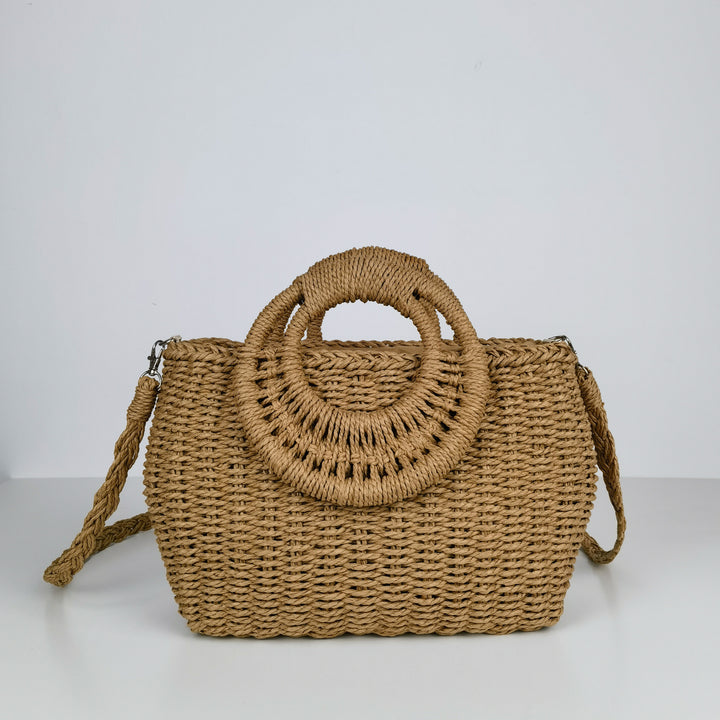 Handcrafted rattan bag with shoulder strap Stornfield