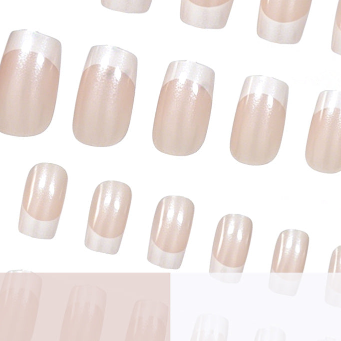 Elegant French Tip Press-On Nails Stornfield