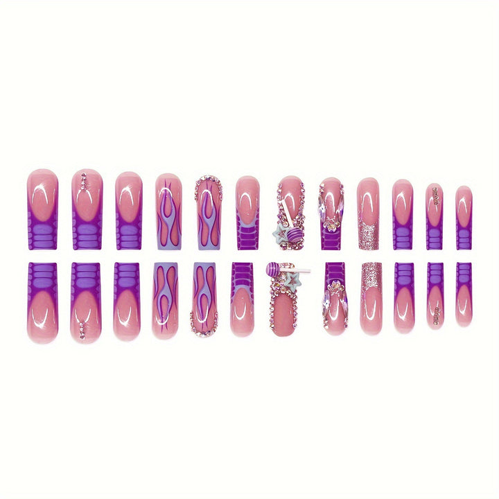 Artistic Long Nail Art Extensions Stornfield