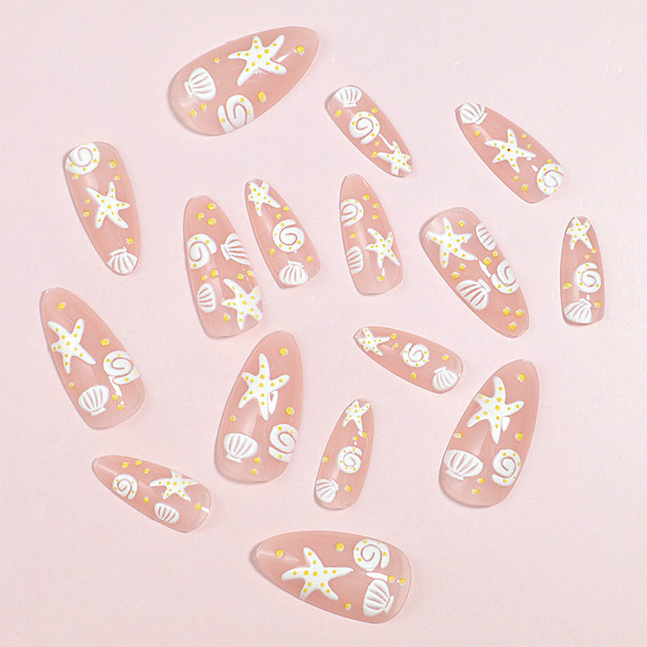 Coastal Themed Press-On Nails Stornfield