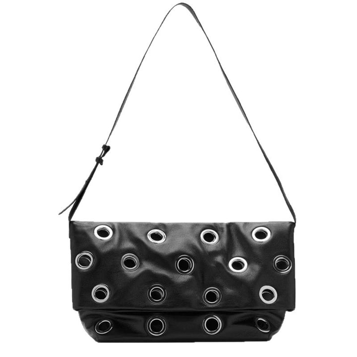 Grommet Accented Shoulder Bag