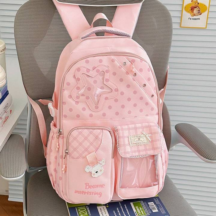 Cute Polka Dot Character Backpack Stornfield