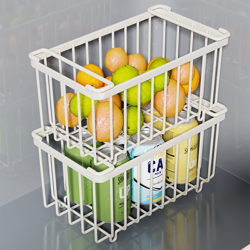 Wire Refrigerator Can Organizer Basket with Slide Handles