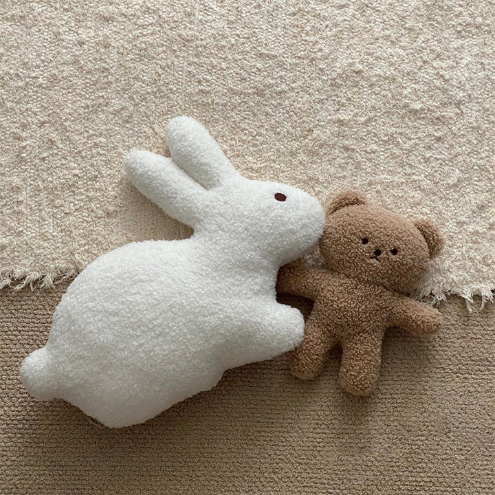 Linen Polka-Dot Pajama Comfort Bunny Doll with Long Floppy Ears