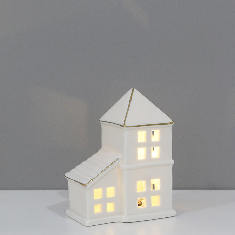 Decorative Ceramic House Lantern Stornfeild