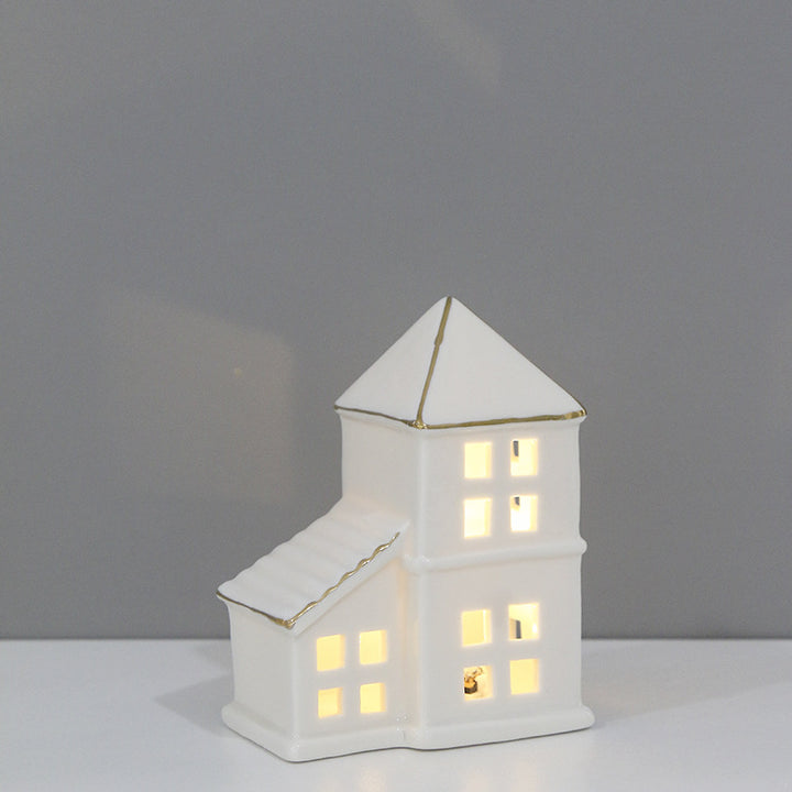 Decorative Ceramic House Lantern Stornfeild