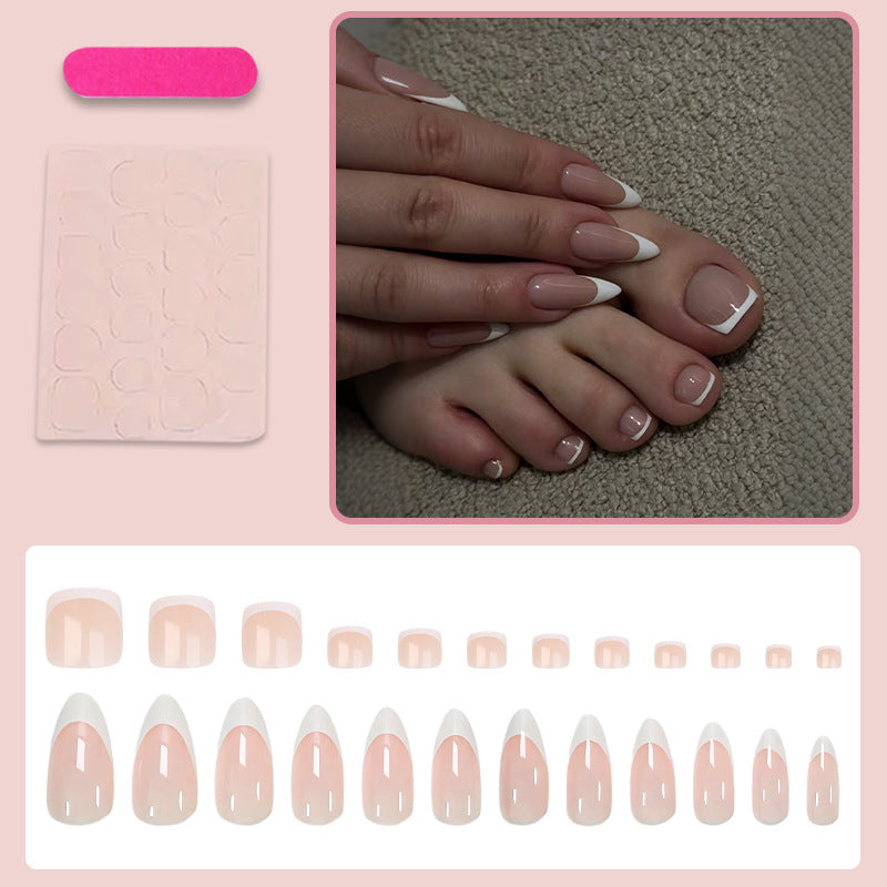 Artificial nail set with elegantly designed French manicure Stornfield