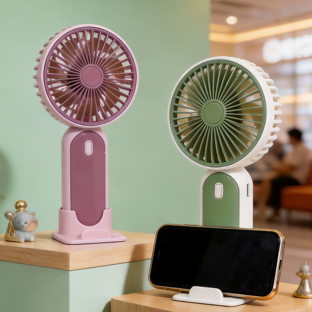 Ladies portable mini fan with USB connection and ergonomic design Stornfield