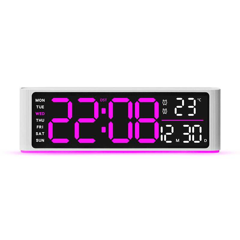 Digital LED alarm clock with temperature and day of week display Stornfield