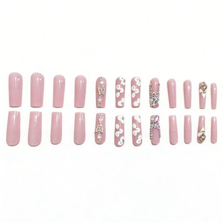 Luxury 3D Floral Press-On Nails Set Stornfield