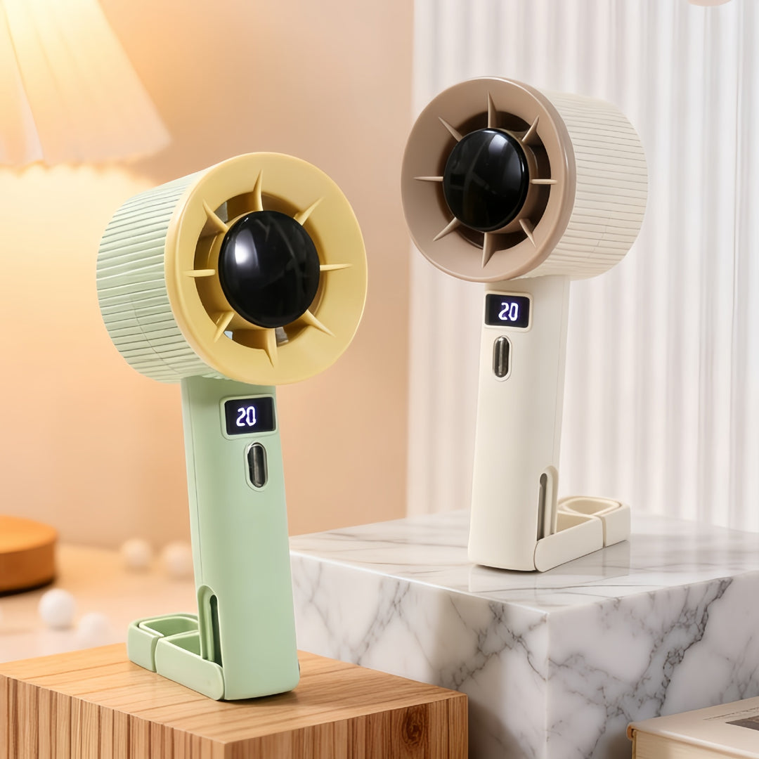 Ladies Portable Hand Fan with LED Display Stornfield