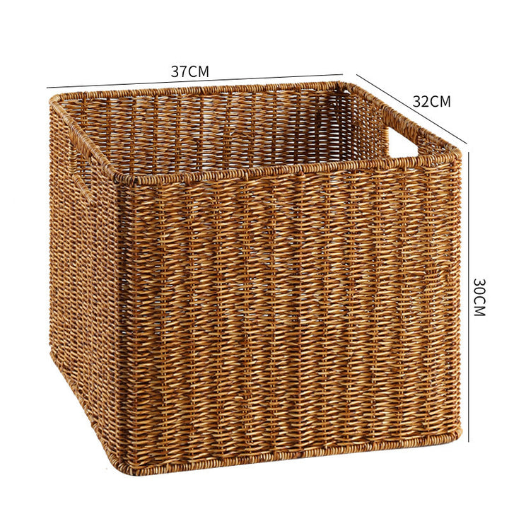 Handcrafted Rectangular Wicker Storage Bin Stornfield