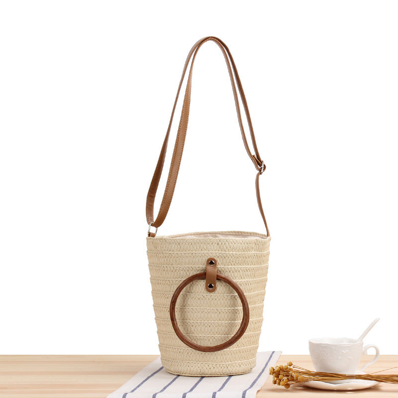 Braided tote bag with innovative ring handle Stornfield