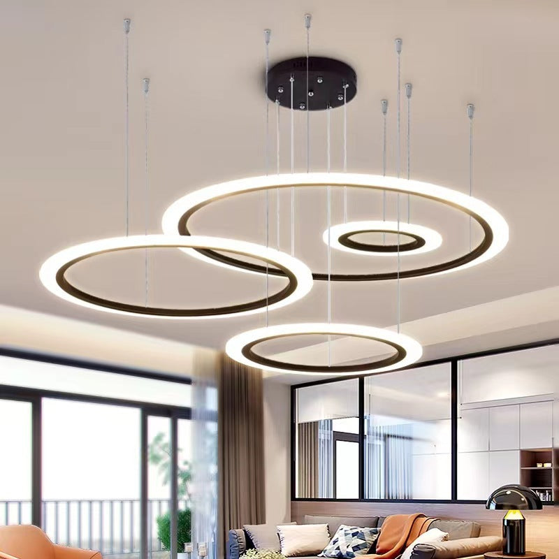 Modern Dual-Ring Pendant Light