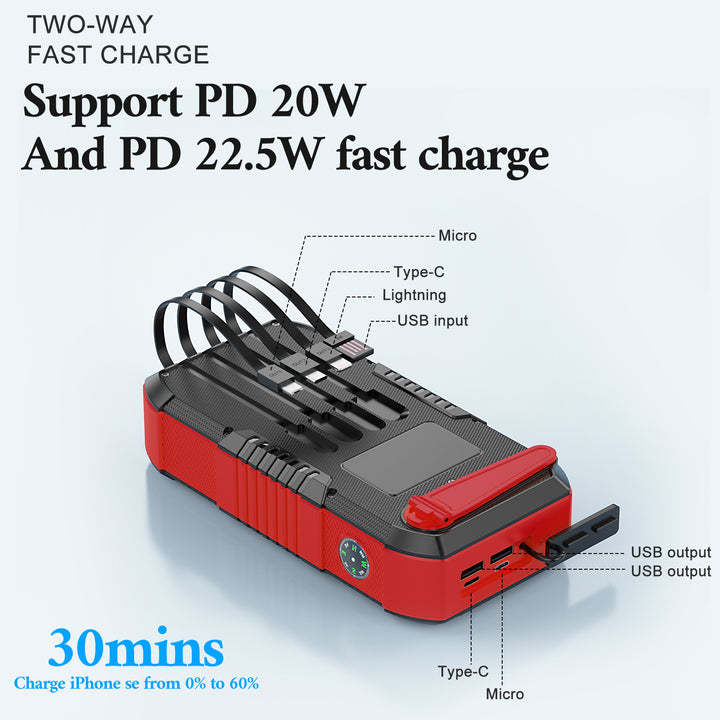 Solar Powerbank with 66800Mah and LED lamp Stornfield