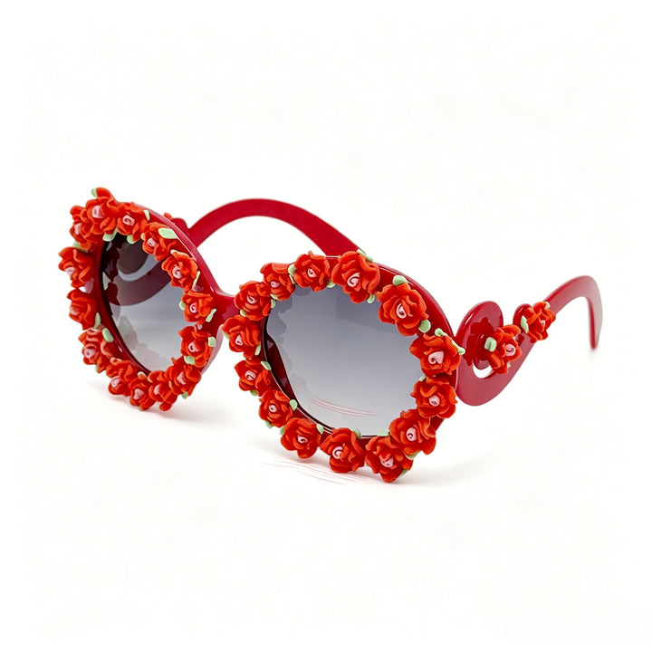 Women's sunglasses with floral design and unique frame accents Stornfield