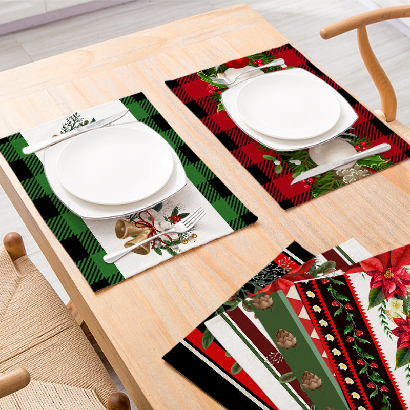Festive Pinecone Star Holiday Indoor-Outdoor Doormat with Non-Slip Backing