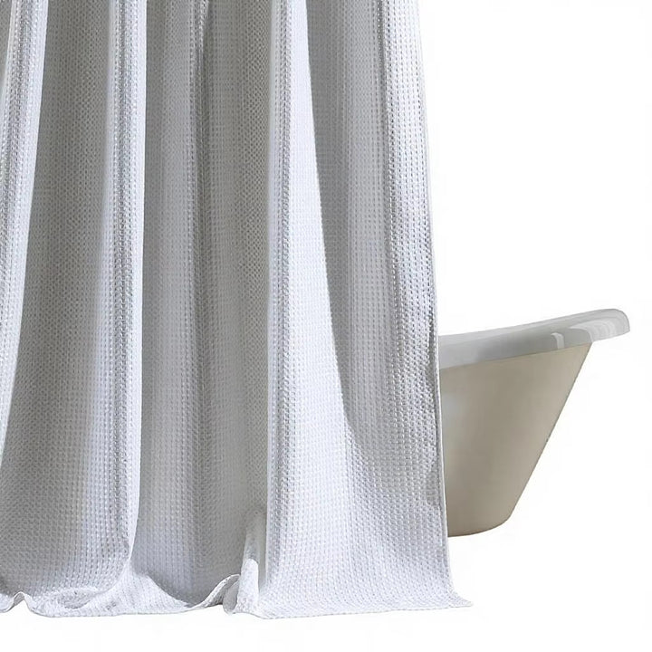 Textured Waffle Shower Curtain Stornfield