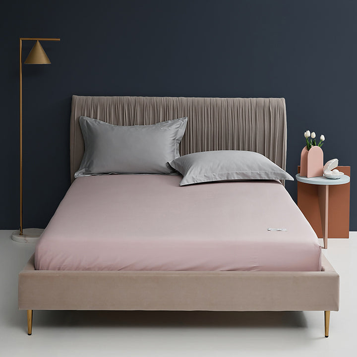 Deep-Pocket Fitted Mattress Sheet Cotton-Blend Stretch Skirt