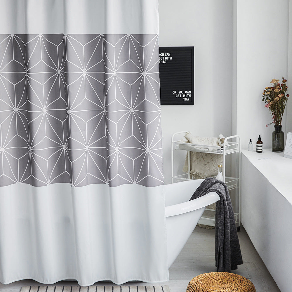 Modern Geometric Pattern Shower Curtain Stornfield