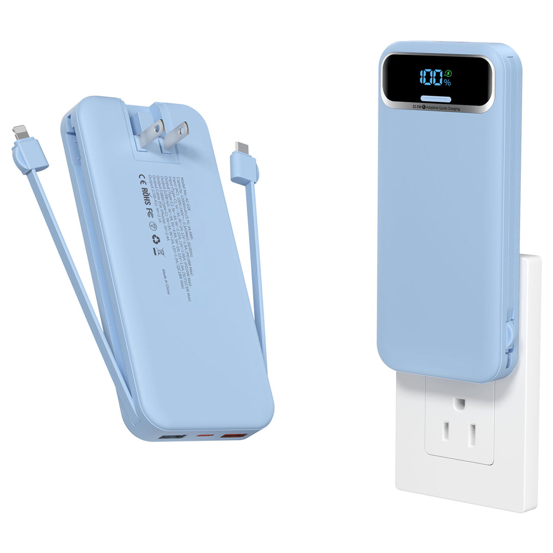 Powerbank with Integrated Charger and Lcd Display Stornfield