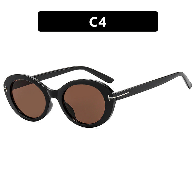 Ladies fashionable sunglasses with innovative oval frame and UV protection Stornfield