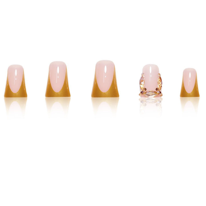 Luxury Acrylic Nail Enhancements with Gold Accents Stornfield