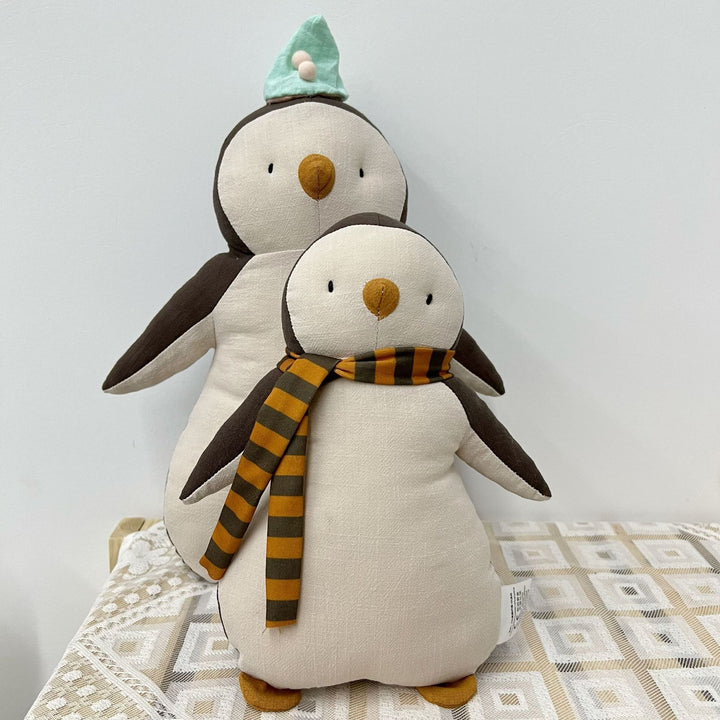 Handcrafted Organic Cotton Bunny Doll with Linen Jacket and Plaid Shorts