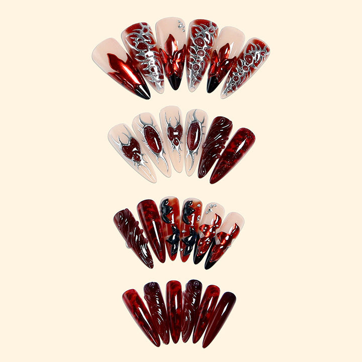 Artistic 3D Nail Tips with Elegant Designs Stornfield