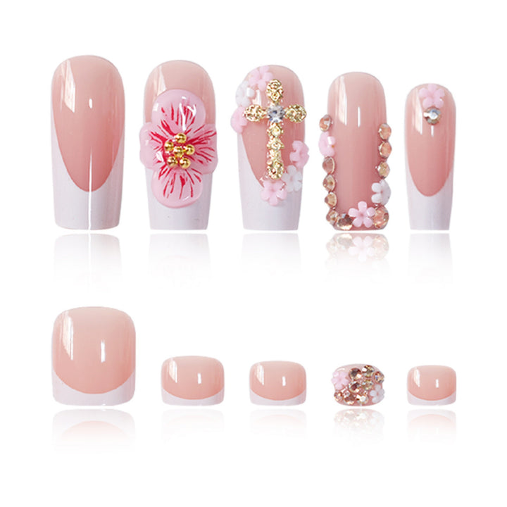 Decorative Floral Acrylic Nail Art Extensions Stornfield