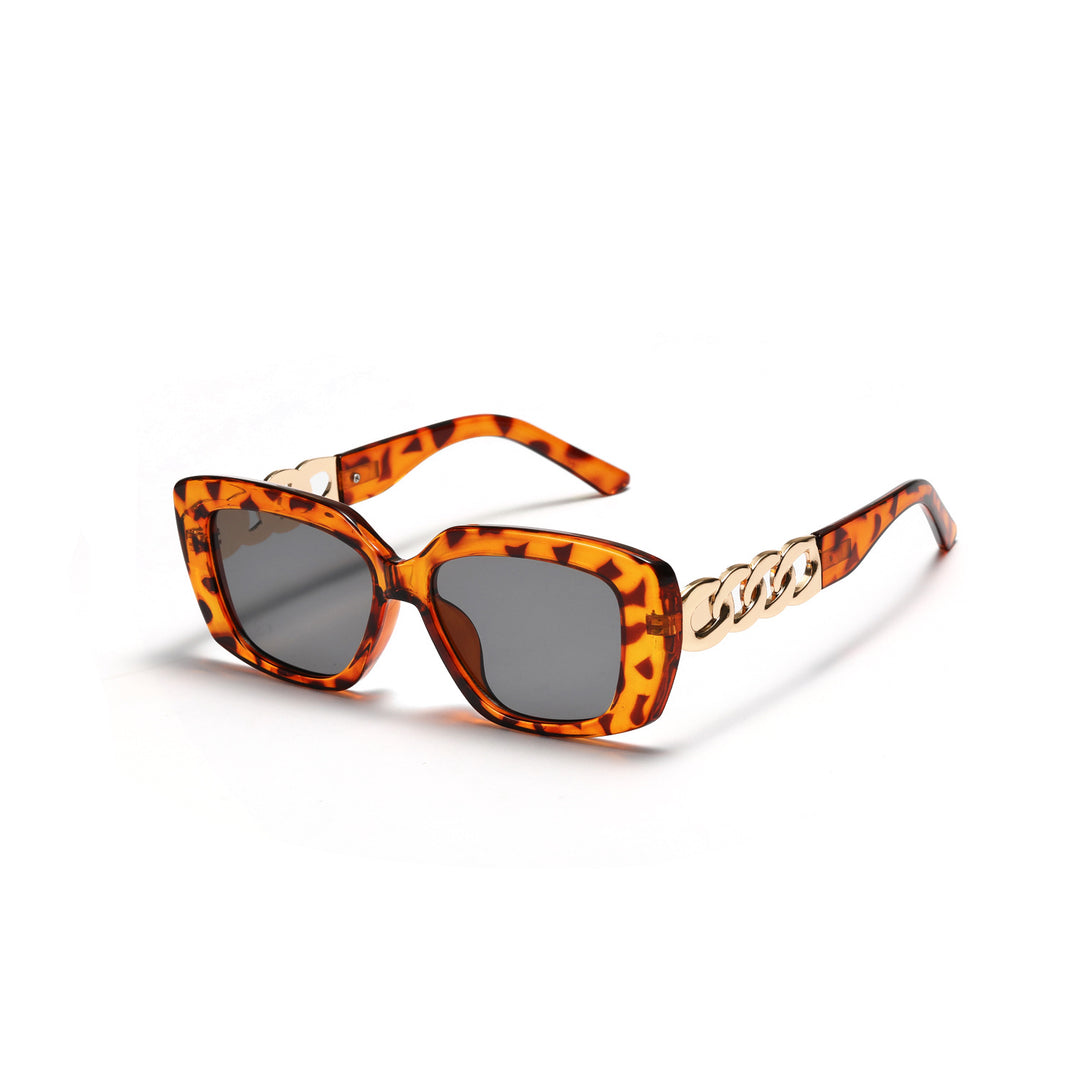 Ladies elegant square sunglasses with gold embellished frame Stornfield