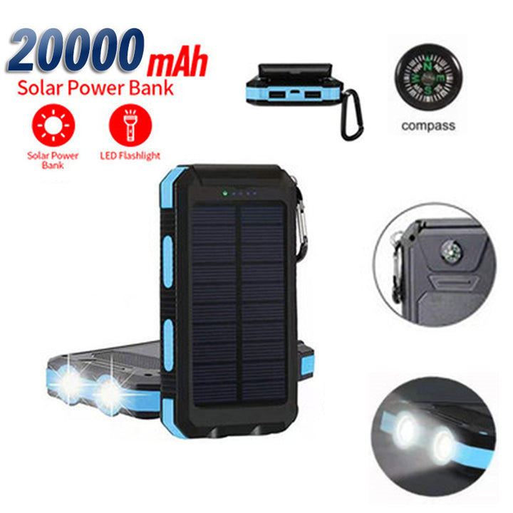 Solar-powered power bank with high capacity and shock-resistant design Stornfield