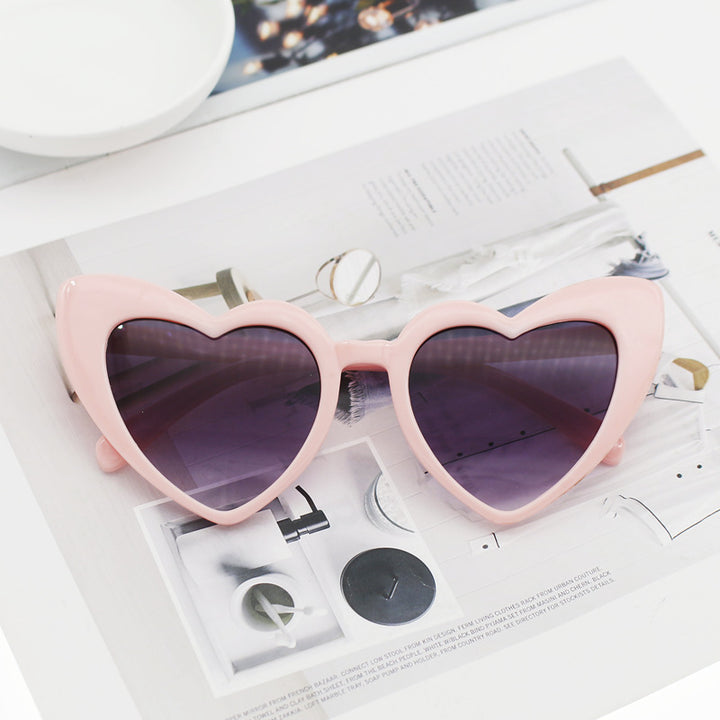 Women's Heart-Shaped Sunglasses with Glittering Frame Stornfield