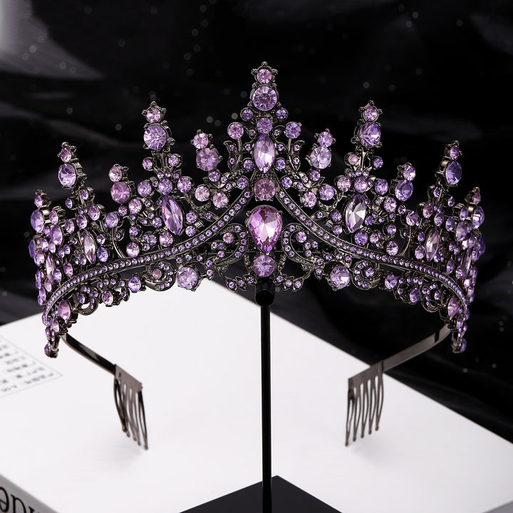 Ladies Opulent Tiara with Black Crystal Detailing Stornfield