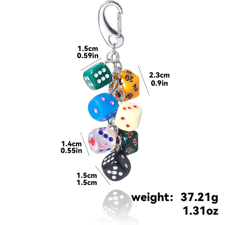 Keychain with Colorful Dice Stornfield