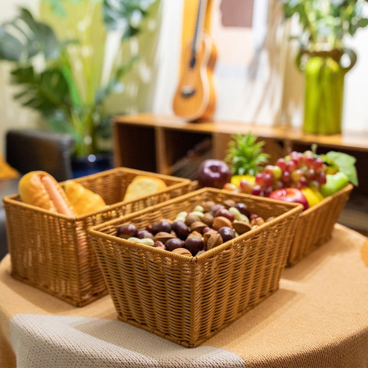 Women's rectangular basket made of woven material Stornfield