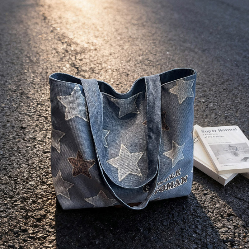 Chic Denim Patchrk Tote Bag Stornfield