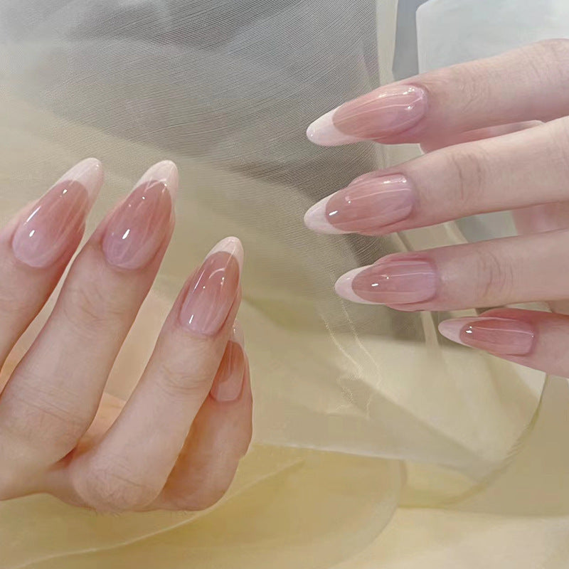 Elegant French Tip Press-On Nails Stornfield