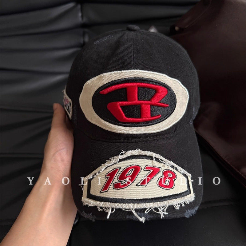 Men's Distressed Graphic Logo Baseball Cap Stornfield