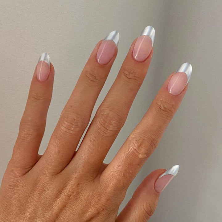 Stylish French Tip Press-On Nails Stornfield