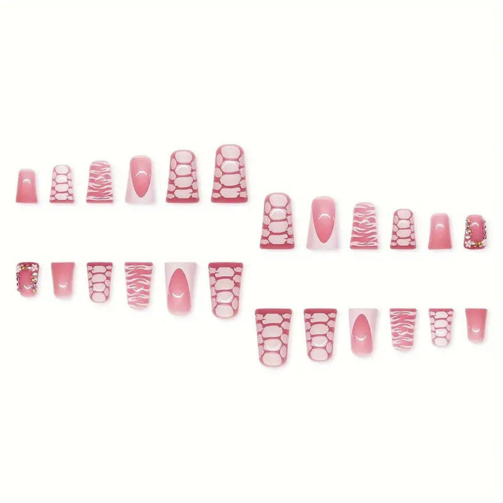 Artistic Glossy Press-On Nail Extensions Stornfield